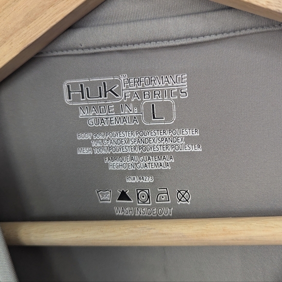 Huk Fishing Pursuit Performance Crew Long Sleeve Shirt - Picture 11 of 11